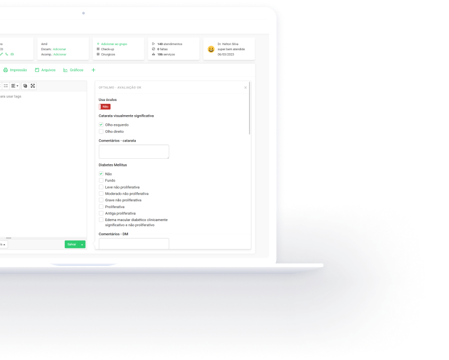 Custom protocols, anamnesis, and scores