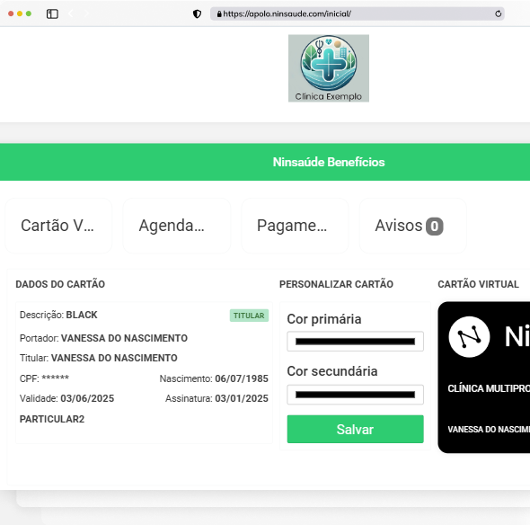 Página Web para portadores